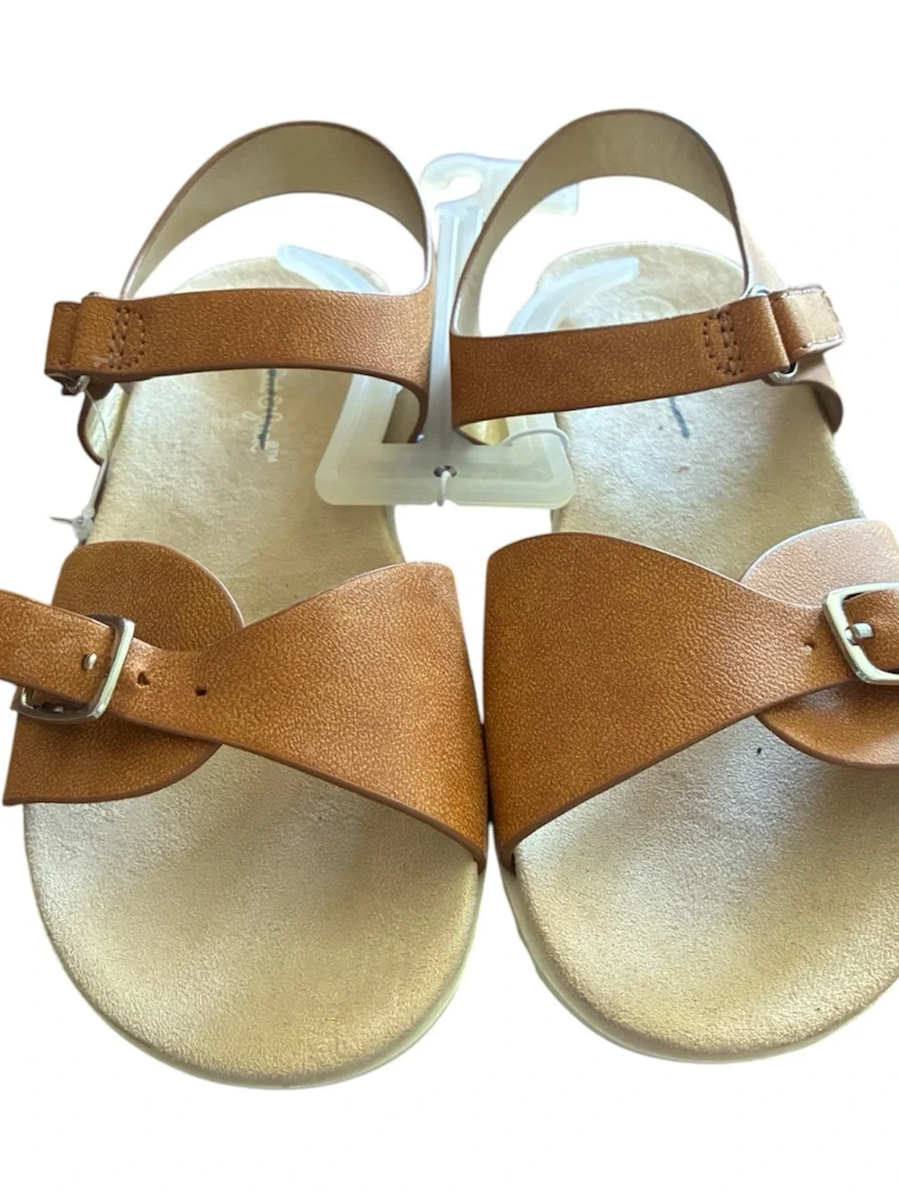 Cat & Jack Girl Brown Faux Leather Sandals Size 11 New
